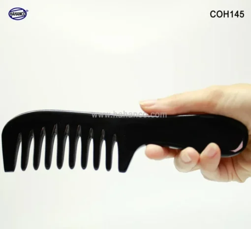 Buffalo Horn Comb for Thick Hair, Handmade Anti-static Natural Horn Comb, Elegant Massage Comb