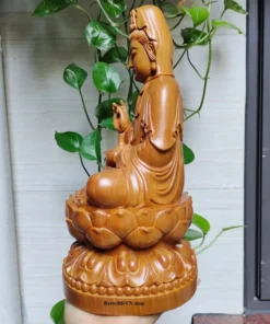 Handcrafted Guanyin Buddha Statue 11.8