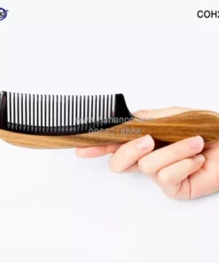 Handmade Buffalo Horn Comb - Natural Anti-Static Hair Massage Comb - Elegant Design