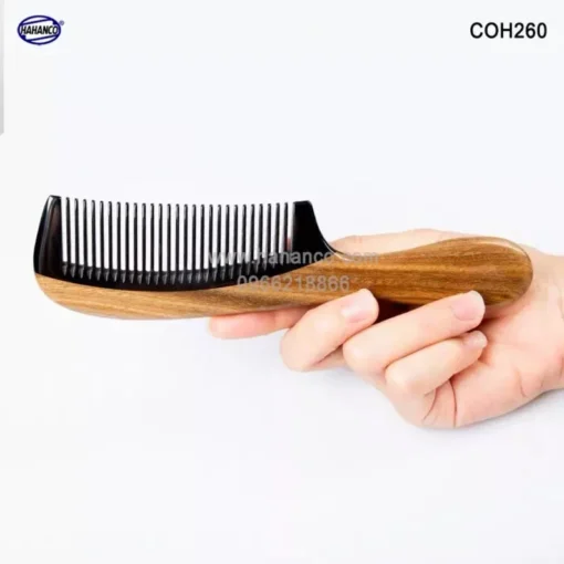 Handmade Buffalo Horn Comb - Natural Anti-Static Hair Massage Comb - Elegant Design