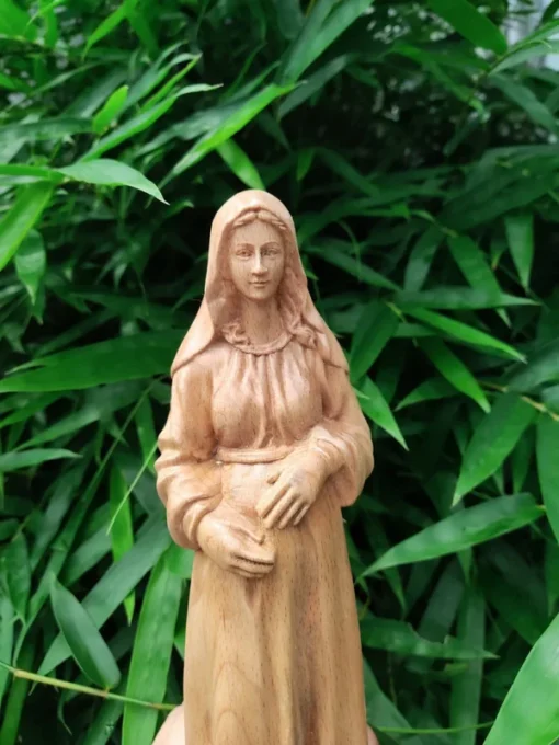 Pregnant Virgin Mary Statue 12 Inch - Wooden Our Lady of Hope Figurine