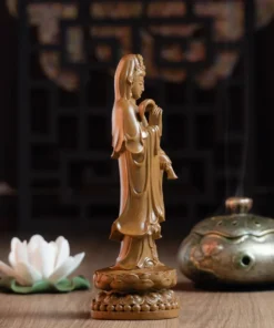 Wooden Guan Yin Statue - 8